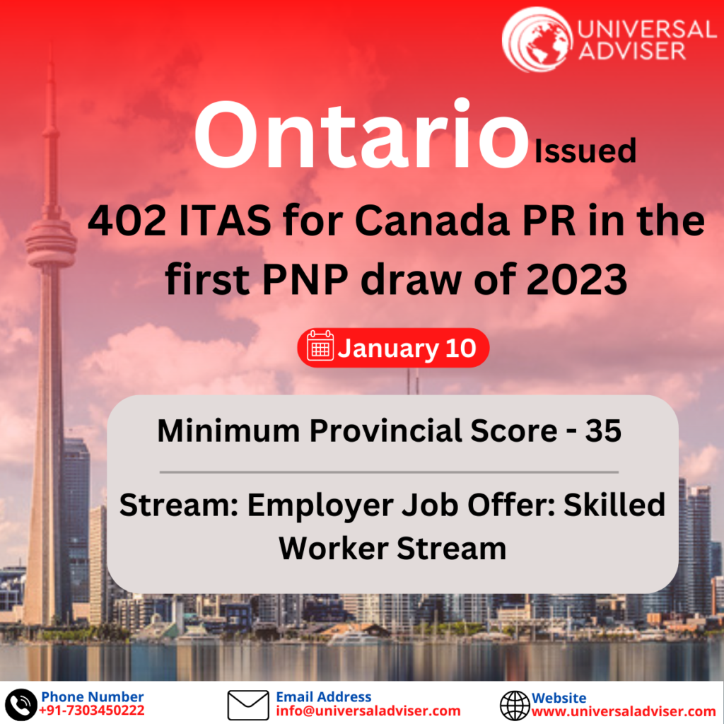 Ontario PNP’s First Targeted Draw Of 2023