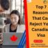 Canada Visa Rejection Reasons