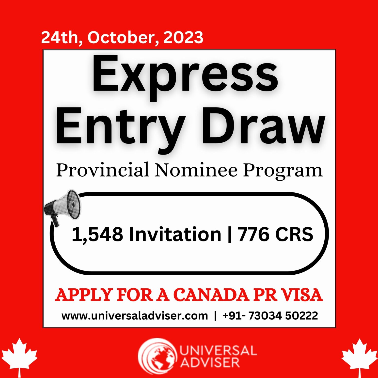 Latest Express Entry Draw Invited 932 Candidates for PR