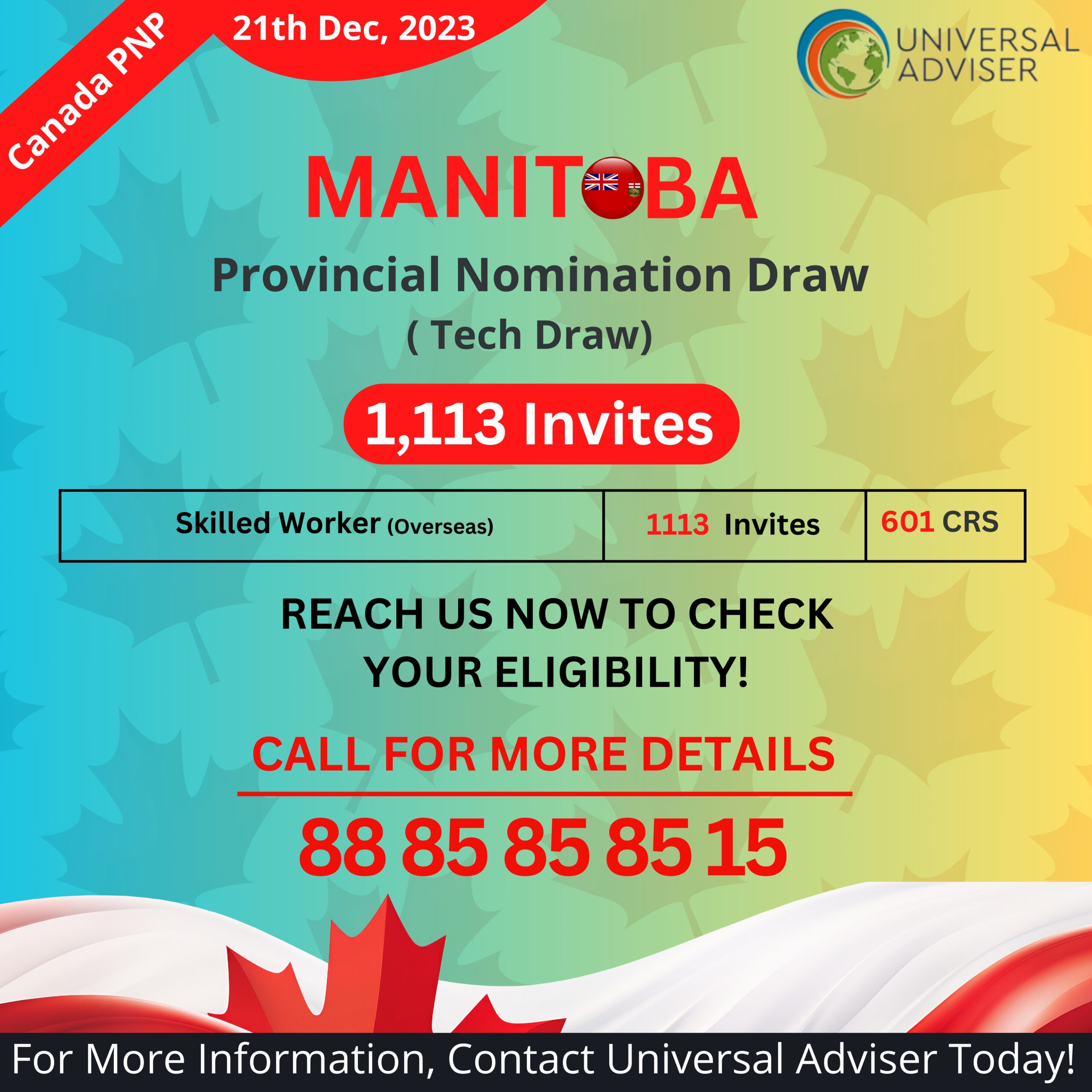 Manitoba Issues 1,113 Invitations in Latest PNP Draw