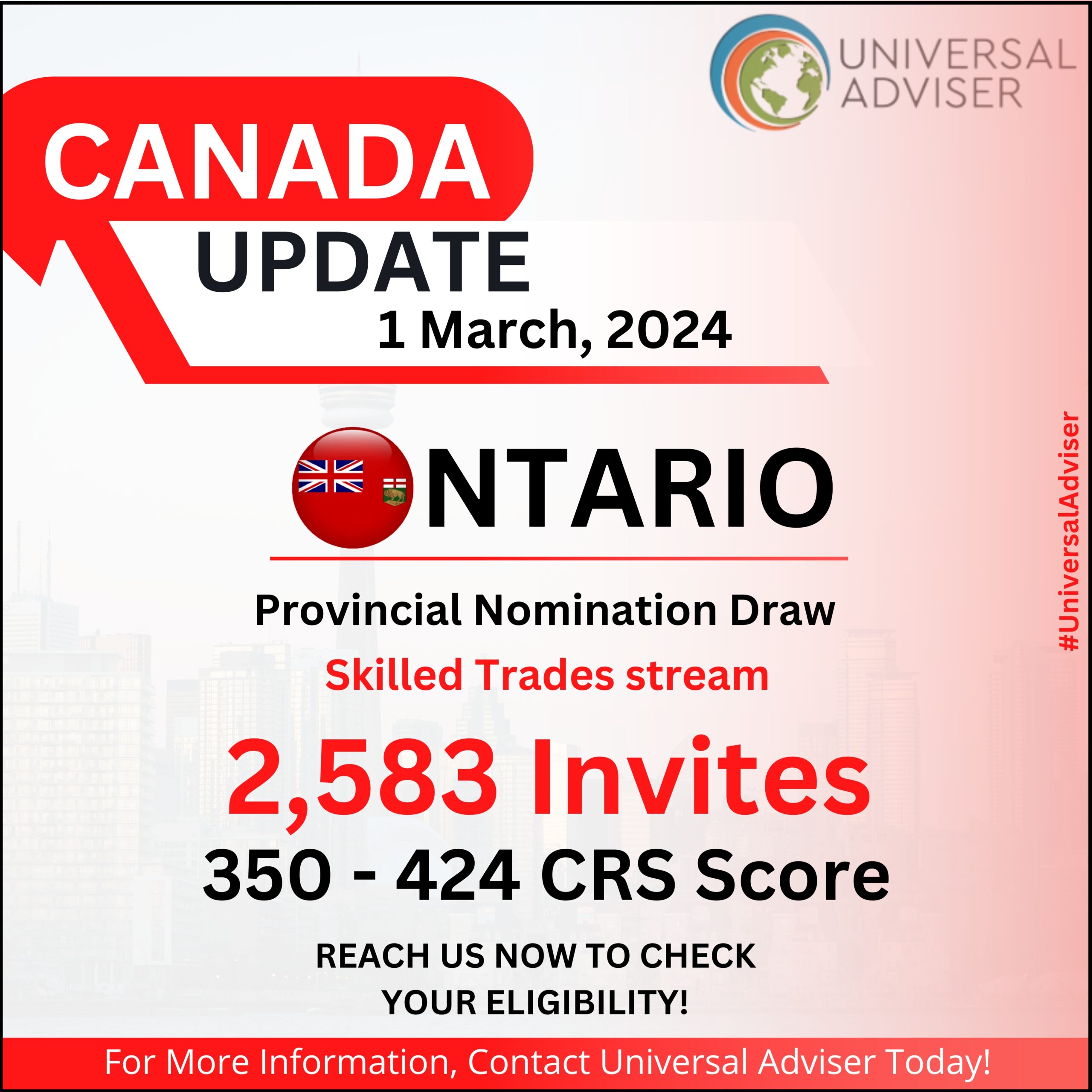 Ontario PNP Issues 2583 ITAs in Latest Draw for Skilled Workers Stream