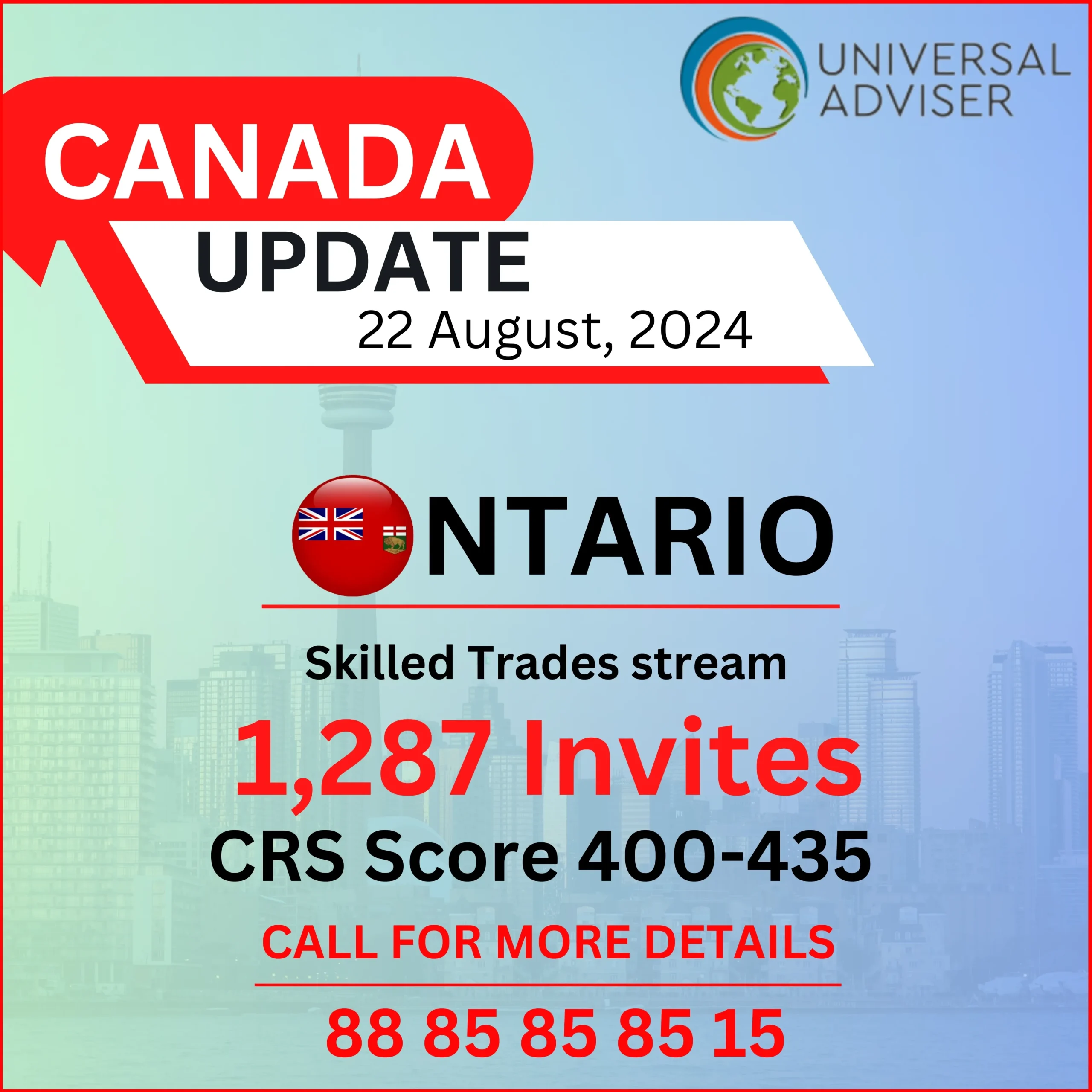 Latest OINP Draw Issues 1287 Invitations for Skilled Trades Stream