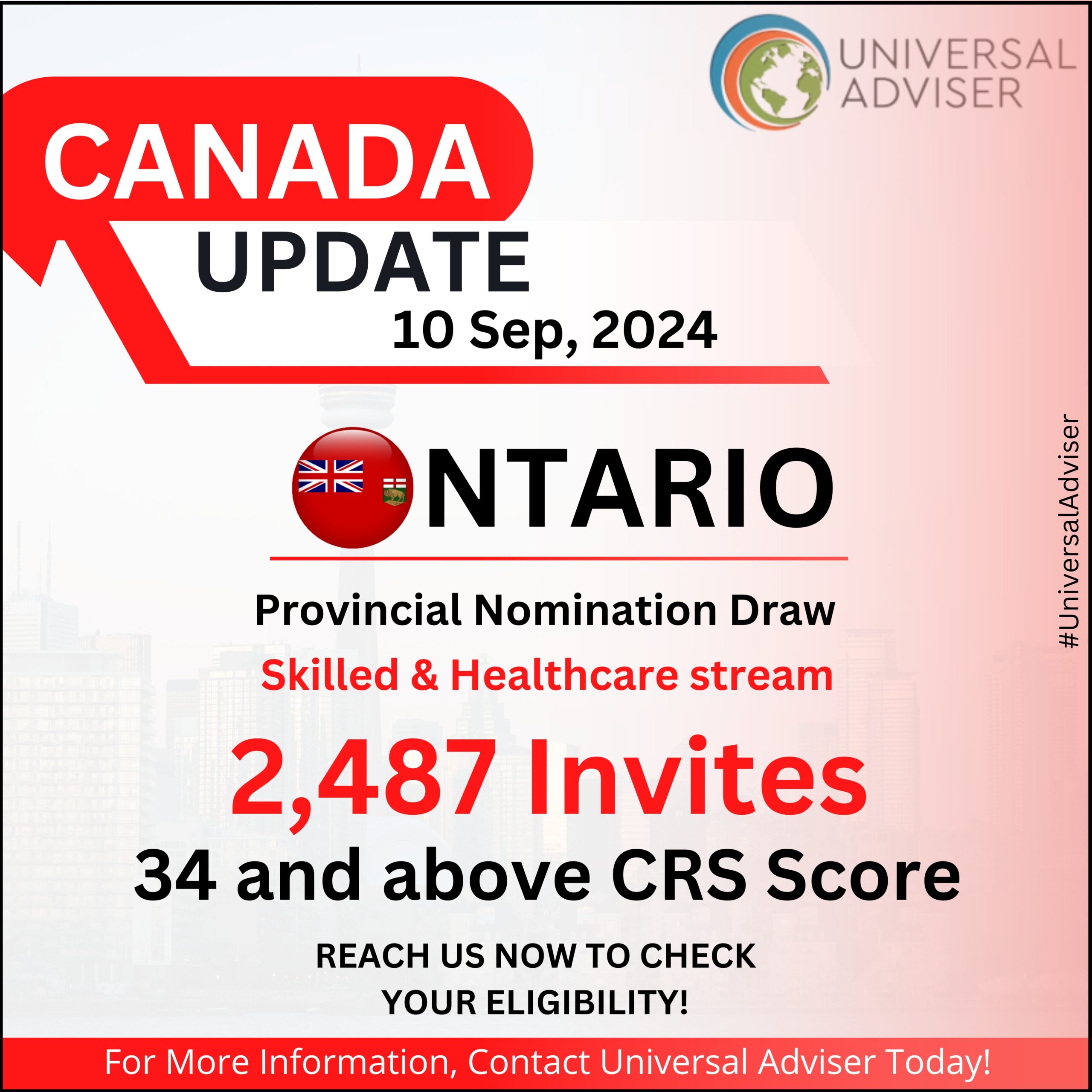 Ontario PNP Issues 2,487 ITAs In Latest Draw